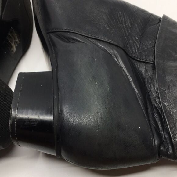 Regarde Le Ciel Stefany 333 Metallic Dark Gray Leather Heeled Ankle Boots Sz 41 - Picture 11 of 16